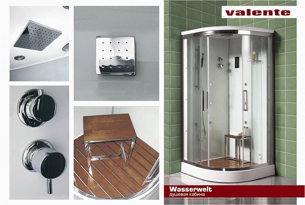 Душевая кабинка Valente "Wasserwelt"