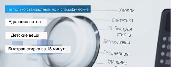 Функции стиральной машины